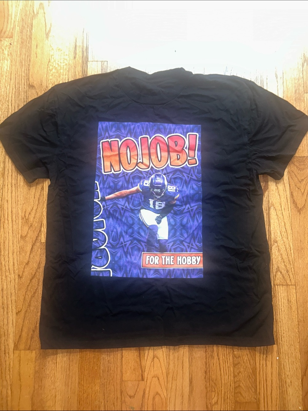 Vintage  “NoJob! For The Hobby” graphic tee Justin Jefferson Minnesota Vikings
